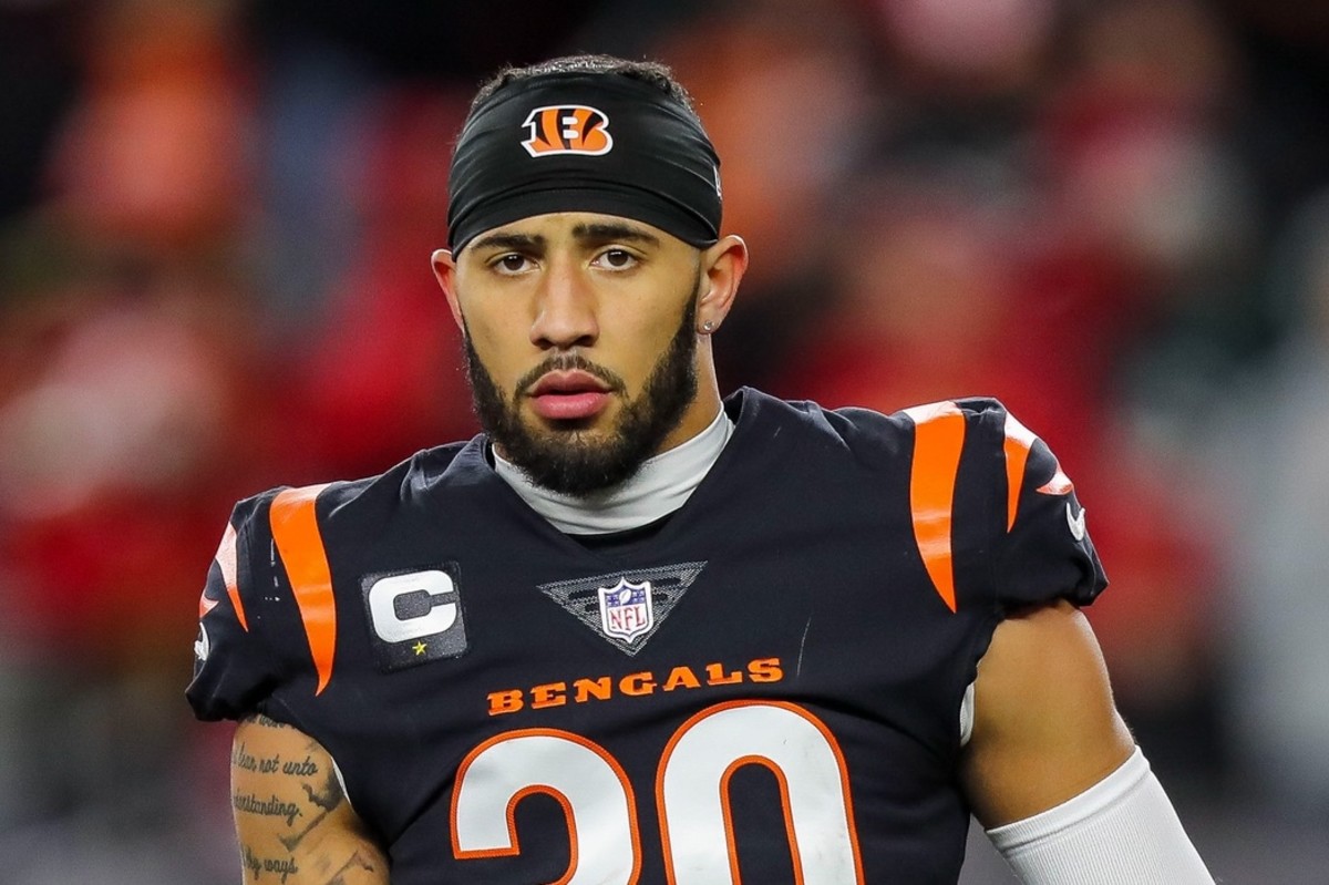 Dec 12, 2021; Cincinnati, Ohio, USA; Cincinnati Bengals safety Jessie Bates III (30) during the first half against the San Francisco 49ers at Paul Brown Stadium. Mandatory Credit: Katie Stratman-USA TODAY Sports
